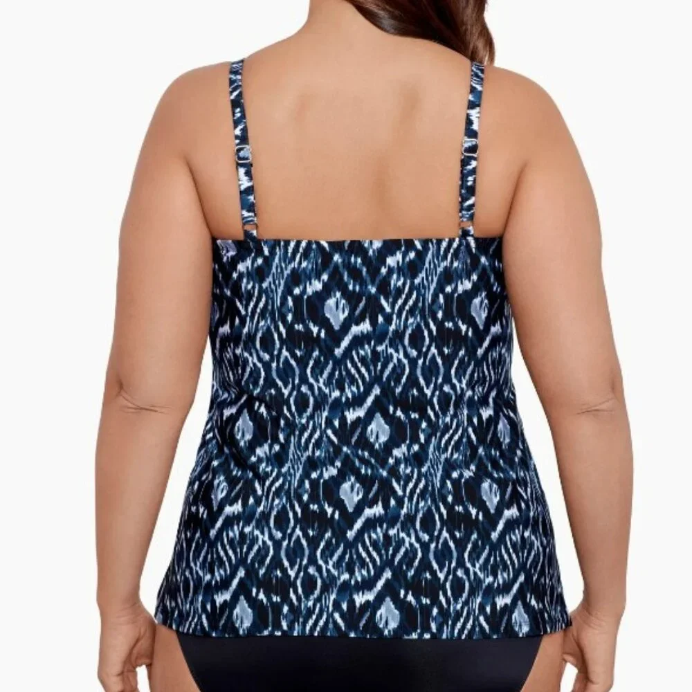 Miraclesuit Plus Size Love Knot Tankini Top in Palatium